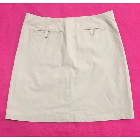 BANANA REPUBLIC Khaki Stretch A-Line Skirt - Picture 2 of 3